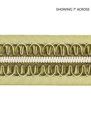 Colette Braided Tape Leaf SCV12420004 by Scalamandre Designer Trim BOTANICA 45% FIBRANNE 30% RAYON 15% COTTON, 8% POLYAMIDE 2% POLYESTER CHINA LIGHT DUTY Horizontal: and Vertical: 3.63 - Swanky Fabrics -