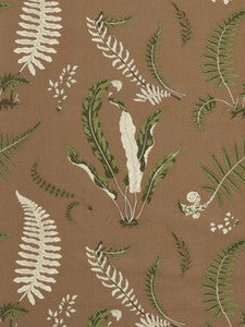 Elsie De Wolfe Outdoor Greens On Brown SC164250005 by Scalamandre Designer Fabric