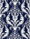 Primavera Linen Print Navy SC165970005 by Scalamandre Designer Fabric