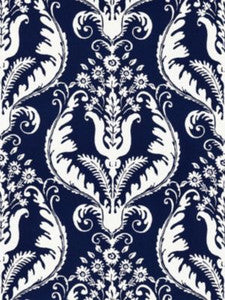 Primavera Linen Print Navy SC165970005 by Scalamandre Designer Fabric
