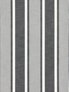 Wellfleet Stripe Carbon SC271110005 by Scalamandre Designer Fabric