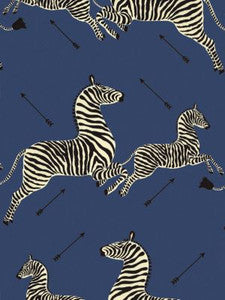 Zebras | Outdoor Denim SC363780005 by Scalamandre Designer Fabric