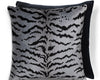 Tigre/Velvet Pillow 22 X 22 - Silver & Black / Black SCATIGRPILL0005 by Scalamandre Designer Pillow