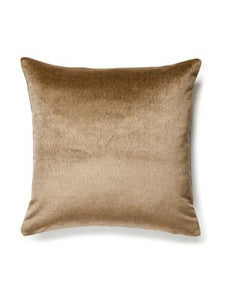 Bay Velvet Outdoor Pillow 22 X 22 - Taupe SCBAYPILL0005 by Scalamandre Designer Pillows