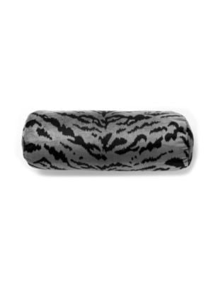 Tigre Pillow 21 X 7 - Silver & Black SCBTIGRPILL0005 by Scalamandre Designer Pillows 69% VISCOSE 18% POLYESTER 13% COTTON U.S.A. MEDIUM DUTY Horizontal: 30.5" and Vertical: 24.75" 0 - Swanky Fabrics -