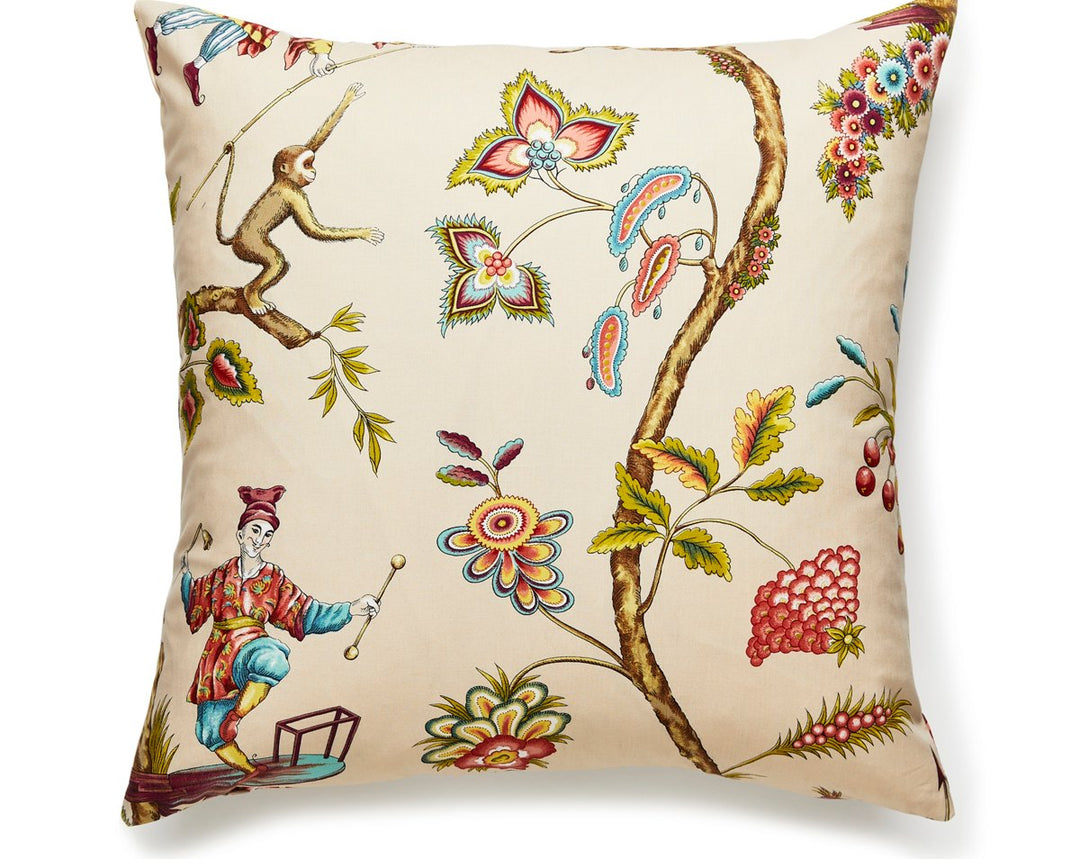 Chinoise Exotique Pillow 22 X 22 - Ecru SCCHEXPILL0005 by Scalamandre Designer Pillow