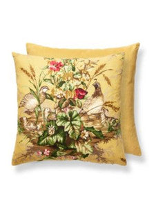 Edwin'S Covey Pillow 22 X 22 - Multi On Mustard SCEDWINPILL0005 by Scalamandre Designer Pillows