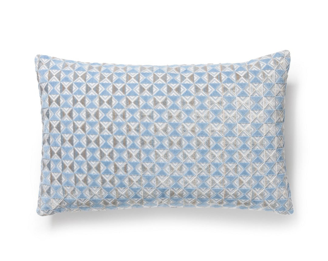 Parlor Velvet Pillow 14 X 22 - Bluebell SCLBDK273240005 by Scalamandre Designer Pillow