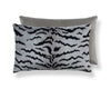 Tigre/Velvet Pillow 22 X 14 - Silver & Black / Grey Flannel SCMBDK261670005 by Scalamandre Designer Pillow