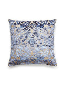 Palazzo Velvet Pillow 22 X 22 - Indigo SCPALAZPILL0005 by Scalamandre Designer Pillows