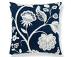 Kensington Embroidery Pillow 22 X 22 - Navy SCSDDK271510005 by Scalamandre Designer Pillow