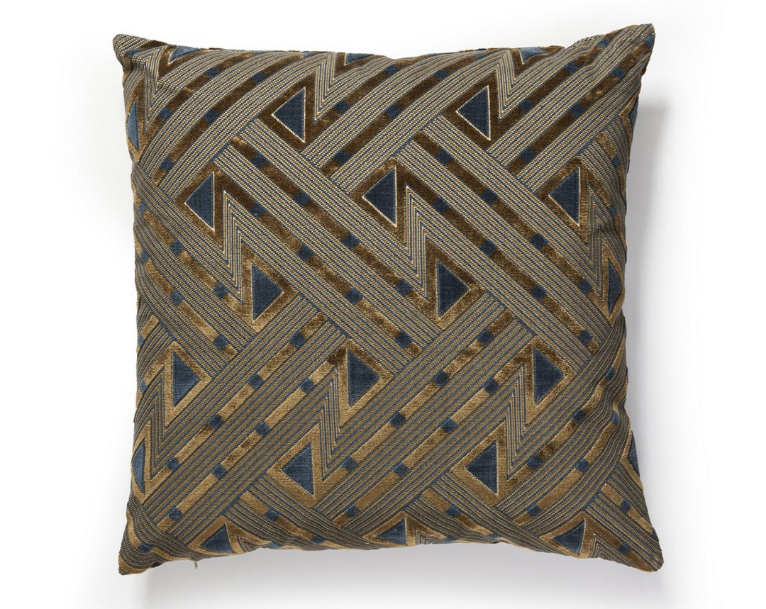 Kasai Velvet Pillow 22 X 22 - Dark Walnut SCSDDK273230005 by Scalamandre Designer Pillow