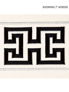 Imperial Embroidered Tape Noir SCT32800005 by Scalamandre Designer Trim