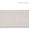 Montauk Herringbone Tape Silver Grey SCT32850005 by Scalamandre Designer Trim