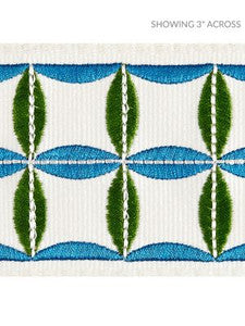 Fiori Embroidered Tape Peacock SCT32880005 by Scalamandre Designer Trim