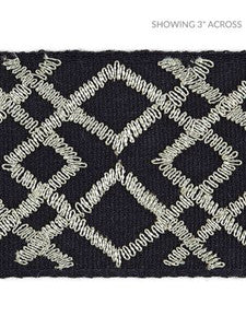 Lattice Tape Graphite SCT32950005 by Scalamandre Designer Trim