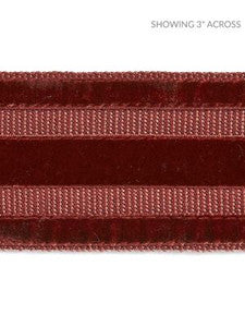 Runway Velvet Tape Henna SCT33250005 by Scalamandre Designer Trim