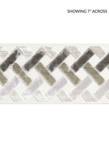 Parquet Velvet Tape Flagstone SCT33260005 by Scalamandre Designer Trim