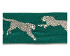 Leaping Cheetah Embrdry Tape Evergreen SCT33310005 by Scalamandre Designer Trim