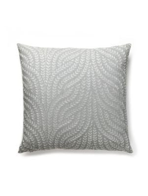 Willow Vine Embroidery Pillow 22 X 22 - French Grey SCWILLPILL0005 by Scalamandre Designer Pillows BOTANICA 80% LINEN 20% VISCOSE U.S.A. LIGHT DUTY Horizontal: 15.75" and Vertical: 8" 0 - Swanky Fabrics -
