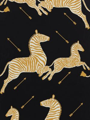 Zebras | Wallpaper Black SCWP81388M0005 by Scalamandre Designer Wallpaper ZEBRAS U.S.A. Horizontal: 37.5" and Vertical: 26" 26 - Swanky Fabrics -