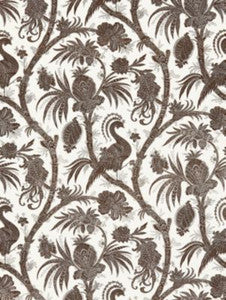 Balinese Peacock Linen Print Java SC165750006 by Scalamandre Designer Fabric