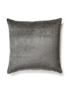 Bay Velvet Outdoor Pillow 22 X 22 - Charcoal SCBAYPILL0006 by Scalamandre Designer Pillows