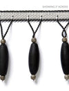 Vionnet Beaded Fringe Jet SCFX15010006 by Scalamandre Designer Trim