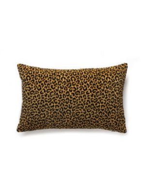 Panthera Velvet Pillow 14 X 22 - Ebony SCLBDK270370006 by Scalamandre Designer Pillows FALL 2015 100% COTTON U.S.A. MEDIUM DUTY Horizontal: and Vertical: 0 - Swanky Fabrics -