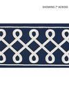 Soutache Embroidered Tape Navy SCT32810006 by Scalamandre Designer Trim