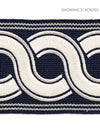 Guilloche Embroidered Tape Indigo SCT32830006 by Scalamandre Designer Trim