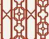 Joanna Fret Lacquer Red SCWP88582D0006 by Scalamandre Designer Wallpaper
