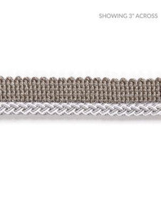 Georgica Braided Cord Silver Grey SCC3030007 by Scalamandre Designer Trim
