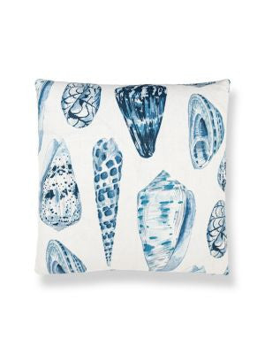 Coquina Linen Print Pillow 22 X 22 - Porcelain SCCOQUPILL0007 by Scalamandre Designer Pillows MODERN LUXURY 100% LINEN U.S.A. Horizontal: and Vertical: 0 - Swanky Fabrics -