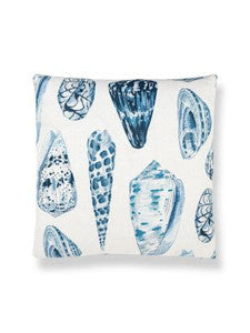 Coquina Linen Print Pillow 22 X 22 - Porcelain SCCOQUPILL0007 by Scalamandre Designer Pillows