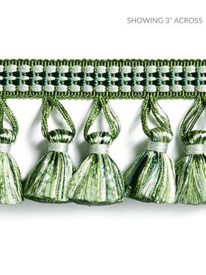 Plaza Tassel Fringe Forest SCFT15050007 by Scalamandre Designer Trim NOVANTA PASSEMENTERIE 54% FIBRANNE 46% RAYON CHINA LIGHT DUTY Horizontal: 0" and Vertical: 0" 2.25 - Swanky Fabrics -