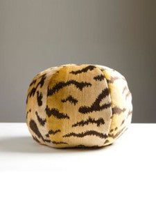 Tigre Pillow 12 Dia - Ivory, Gold & Black SCSTIGRPILL0007 by Scalamandre Designer Pillows