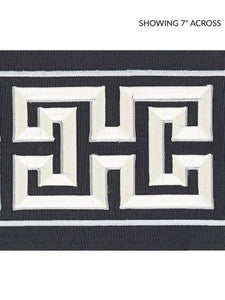Imperial Embroidered Tape Charcoal SCT32800007 by Scalamandre Designer Trim