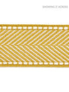 Montauk Herringbone Tape Brass SCT32850007 by Scalamandre Designer Trim