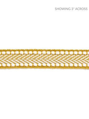 Watermill Gimp Brass SCT32860007 by Scalamandre Designer Trim HAMPTONS TRIMMINGS 98% ACRYLIC 2% POLYESTER CHINA LIGHT DUTY Horizontal: and Vertical: 0.63 - Swanky Fabrics -