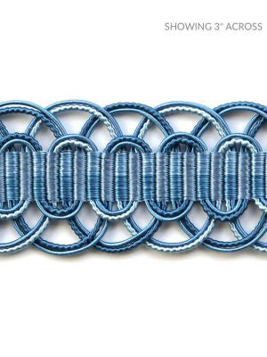 Le Mans Blues SCV8750007 by Scalamandre Designer Trim 90% SILK 10% COTTON CHINA LIGHT DUTY Horizontal: and Vertical: 1.5 - Swanky Fabrics -