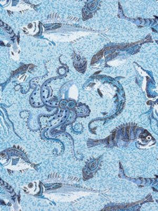 Mikonos Blue SCWP815450007 by Scalamandre Designer Wallpaper