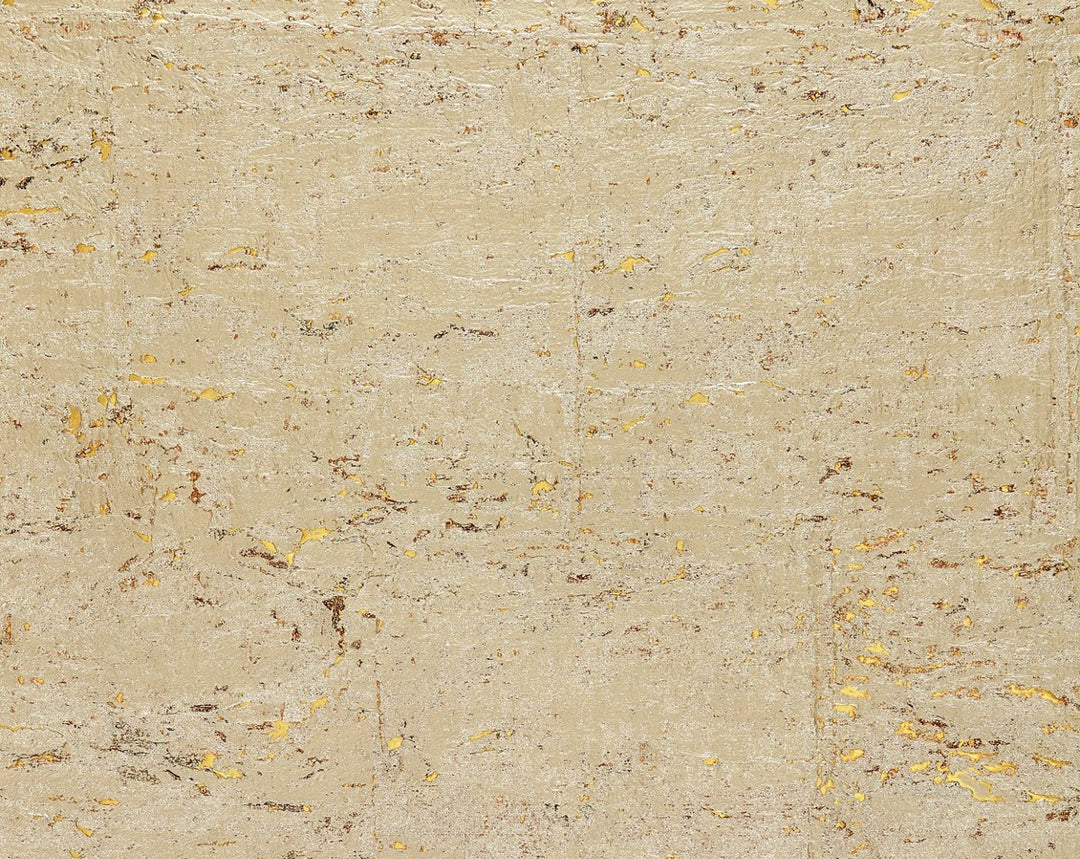 Metal Cork White Gold SCWP883360007 by Scalamandre Designer Wallpaper
