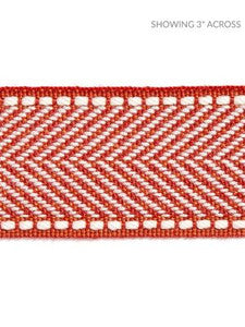 Montauk Herringbone Tape Coral SCT32850008 by Scalamandre Designer Trim