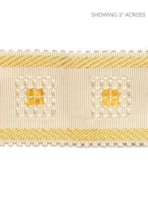 Sienese Braid Cream & Gold SCV713M0008 by Scalamandre Designer Trim 93% SILK 7% COTTON CHENILLE CHINA LIGHT DUTY Horizontal: and Vertical: 2 - Swanky Fabrics -