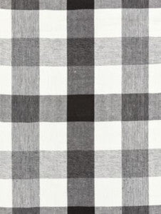 Westport Linen Plaid Noir SC271350009 by Scalamandre Designer Fabric