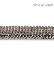 Georgica Braided Cord Charcoal SCC3030009 by Scalamandre Designer Trim