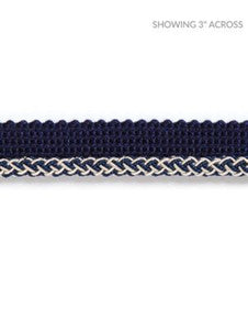 Georgica Braided Cord Indigo SCC3030010 by Scalamandre Designer Trim