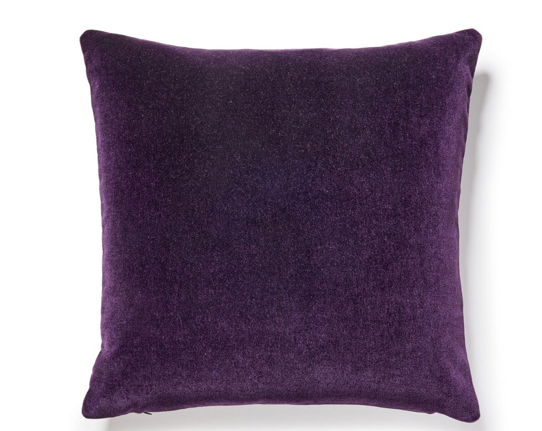 Makalu Mohair Pillow 22 X 22 - Aubergine SCSDDKMAKA0010 by Scalamandre Designer Pillow