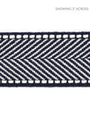 Montauk Herringbone Tape Indigo SCT32850011 by Scalamandre Designer Trim